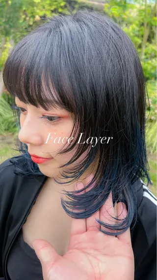 ミディアム カラー 顔周りレイヤー/ボブ 銀座✨中野まさひろのヘアスタイル