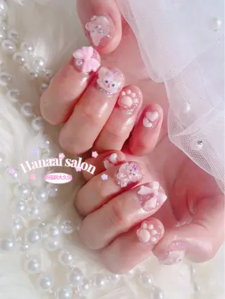 ミディアム Hanaai Salon新大久保店のネイルデザイン