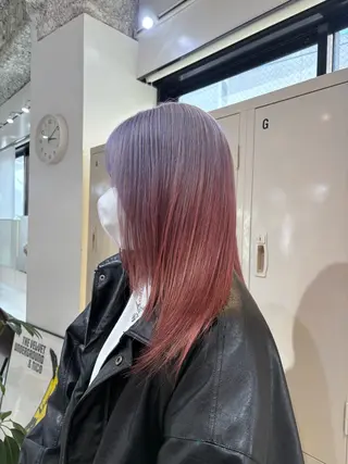 ミディアム カラー 高明度ハイトーン× ショート/莉音🧤のヘアスタイル