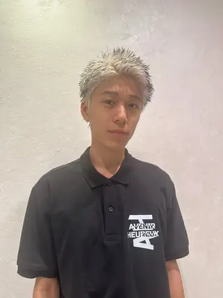 カラー メンズ ムトウセイマ/艶髪 /艶ケアWブリーチのヘアスタイル