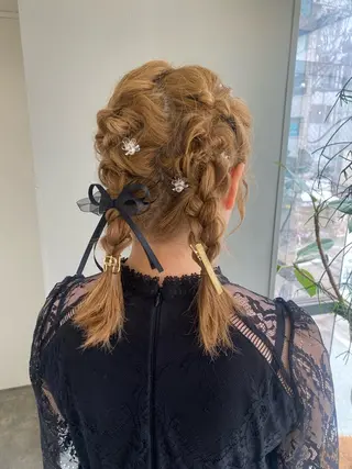 セミロング カラー ヘアアレンジ ボブ /ニュアンス/ satomi🧸💖のヘアスタイル