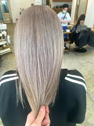 セミロング バレイヤージュモデル 小林匠❤️‍🔥のヘアスタイル