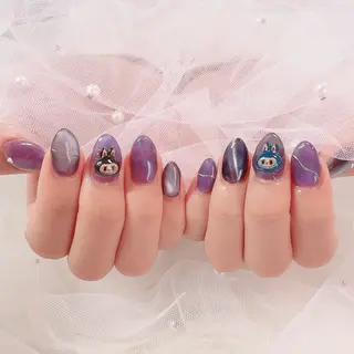 ネイル マジョリカ ブルーのネイルデザイン