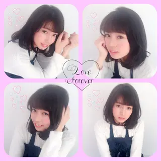 ミディアム パーマ 韓国ヘア得意❤︎森澤 悠佳のヘアスタイル