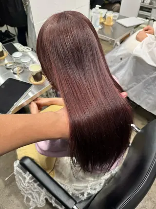 セミロング JUNYA 海外ガールヘアのヘアスタイル