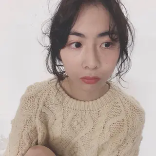 ミディアム カラー パーマ ヘアアレンジ mayu .のヘアスタイル