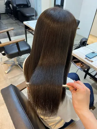セミロング カラー 🥀韓国ヘア🥀 宮津真菜のヘアスタイル