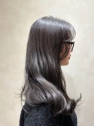 ミディアム 透明感🫧/ブリーチ /永田　汰伊智のヘアスタイル