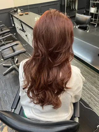 ロング 🎀抜け感カール+透 明感カラー🎀ミカゼのヘアスタイル