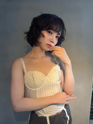 ショート パーマ 韓国ヘア/ハイトーン RYUSEIのヘアスタイル