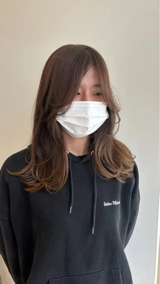 ロング カラー 能勢 莉里花のヘアスタイル