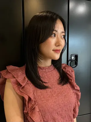 セミロング hashimoto kaedeのヘアスタイル