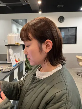 ミディアム カラー dogstar小林諒 レイヤー/パーマのヘアスタイル