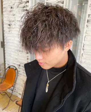 ショート パーマ メンズ パーマ特化 motooのヘアスタイル
