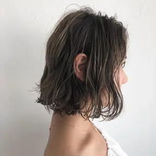 パーマ ショート/ボブ/ 白髪ぼかし/しんやのヘアスタイル