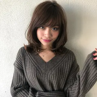 ミディアム カラー 【1日2名様限定】 AFLOAT白川雄副のヘアスタイル