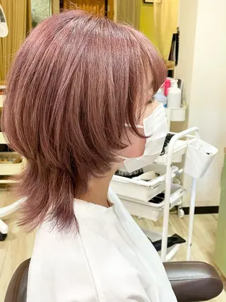 ミディアム カラー 🌈派手髪ハイトーン 🌈鈴木亮太🌈のヘアスタイル