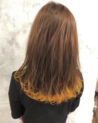 ミディアム カラー ヘアアレンジ 遠藤 拓馬のヘアスタイル