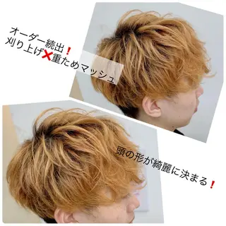 ショート カラー パーマ ヘアアレンジ メンズ キッズ ネイル マツエク・マツパ メンズ人気NO,1 Genieジーニーのヘアスタイル