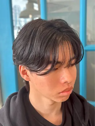 パーマ メンズ ショート、韓国メンズ ヘアのかつらぎのヘアスタイル