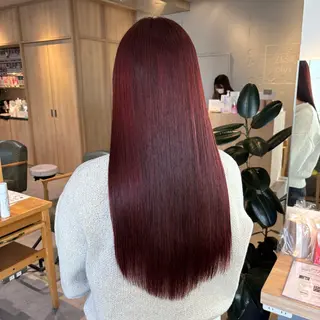 ロング カラー りあの🎀 /暖色カラー🍒のヘアスタイル