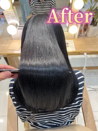 セミロング 縮毛矯正💎/ 美髪ストレート🫧のヘアスタイル