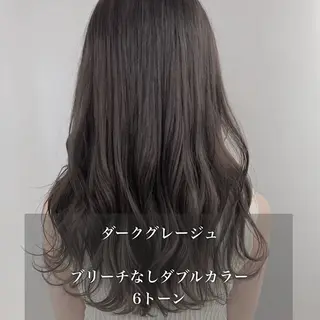 セミロング 透明感/グレージュ/ ベージュ/るな🪽のヘアスタイル