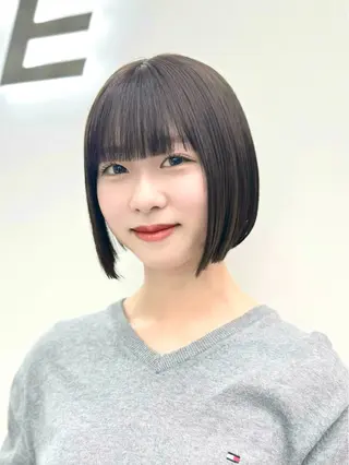 ショート カラー ヘアアレンジ ‎🤍韓国ボブ/ 縮毛矯正🪽‪ひかりのヘアスタイル