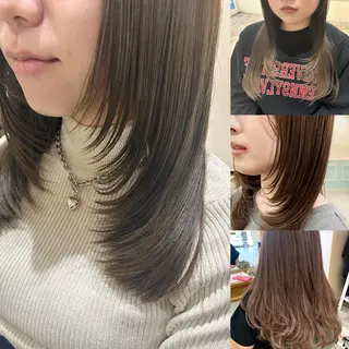 ミディアム カラー ナツミ🌼新越谷/ 骨格修正/艶髪のヘアスタイル