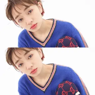 ショート カラー パーマ Memories水天宮前所属・花渕 俊彦のヘアスタイル