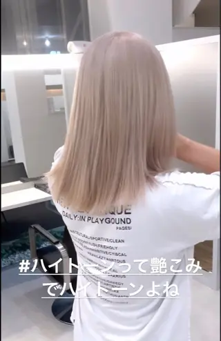 カラー BEEST所属・ate 【暖色/ハイトーン】のヘアスタイル