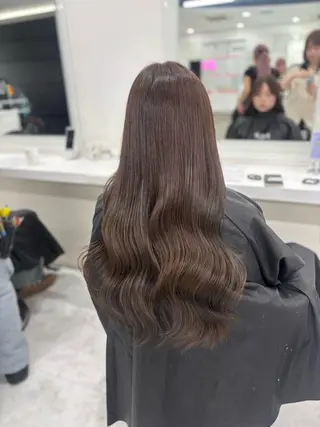 ロング まろっと艶感ブラウン ベージュ🤍まなかのヘアスタイル