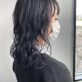 ミディアム カラー パーマ マンツーマン施術🦋 ayajuのヘアスタイル