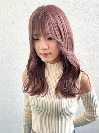 ロング カラー ヘアアレンジ lani ブリーチ /ダブルカラーのヘアスタイル