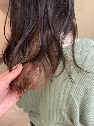 ロング カラー 似合わせカット‪// 鶴我万唯華のヘアスタイル