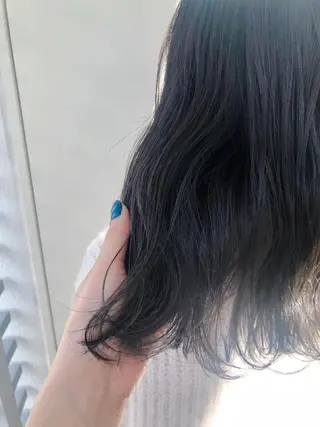 セミロング カラー 韓国ヘア顔周りカット 艶髪ベージュtamaのヘアスタイル