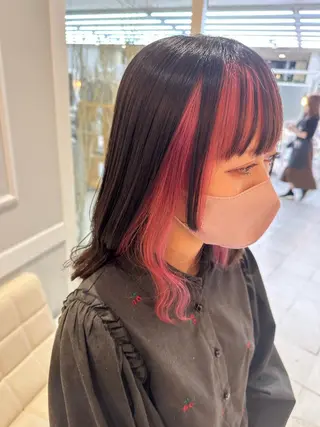 ミディアム カラー エクステ♡ヘアメ 内村麻衣のヘアスタイル