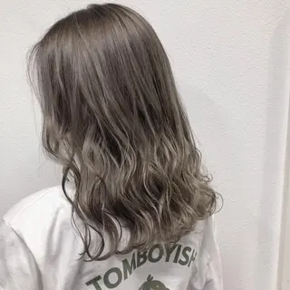 セミロング カラー ヘアアレンジ GiseL天神カラー 髪質改善/ブリーチのヘアスタイル