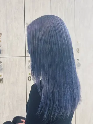 セミロング カラー Queen's gate 昭和Palace所属・🩵 青木萌華 🩵 髪質改善・髪色改善のヘアスタイル