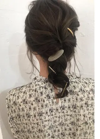 ミディアム ヘアアレンジ 店長 ✂️ムラカミ キラリのヘアスタイル
