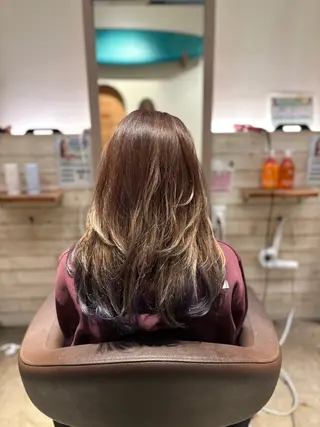 セミロング ✨髪質改善カラー✨ 赤味除去カラー／理久のヘアスタイル