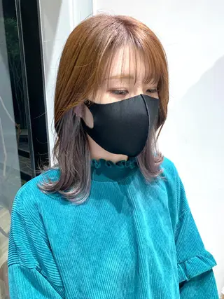 ミディアム カラー ヘアアレンジ yuka .のヘアスタイル