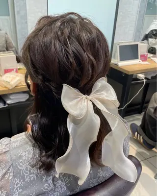 ミディアム ヘアアレンジ くすみカラー 🤎 髪質改善🪞✨/伽音のヘアスタイル