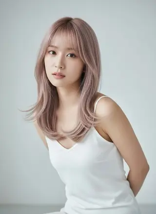 セミロング カラー 大阪ウルフカット ハッシュカットのヘアスタイル