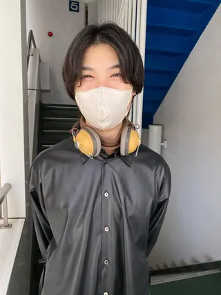 ミディアム カラー パーマ メンズ yiye 青山所属・無料カットモデル募集 🌱ひょうがのヘアスタイル