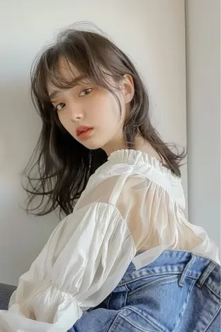 ミディアム カラー 圧倒的似合わせ ケアカラーYUTOのヘアスタイル