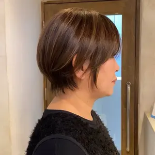 ショート とびまつ /ショート/脱白髪染のヘアスタイル