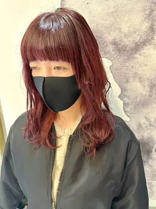 ミディアム 園田あずさ/髪質改善 /透明感カラーのヘアスタイル