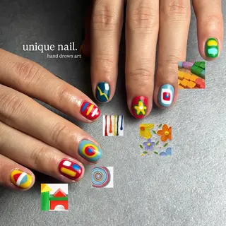 ネイル Fumi ポップ/ナチュラルのネイルデザイン