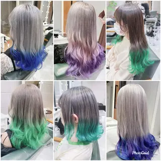 セミロング カラー ヘアアレンジ モテ髪透明感❤️ デイズヘアカラーのヘアスタイル